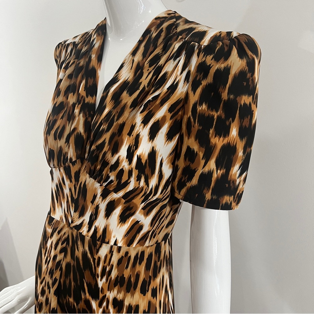 Leopard Print 40s Style Dress - Heyday Vintage UK - Picture 2 of 9